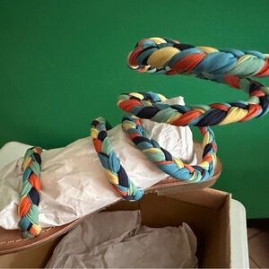 Free People Multicolor Braided Sandals